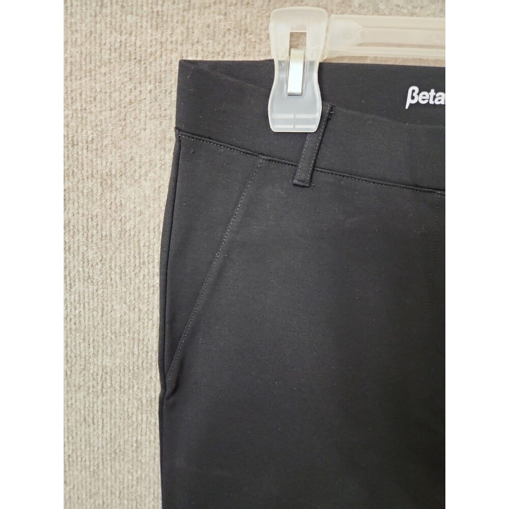 Betabrand Dress Yoga Pants Womens M Black Straight Leg Pull On Stretch NEW - Picture 3 of 10